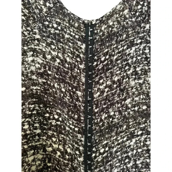 Joie Printed 100% Silk Shift Dress Black/Ivory Size Small - Picture 8 of 13
